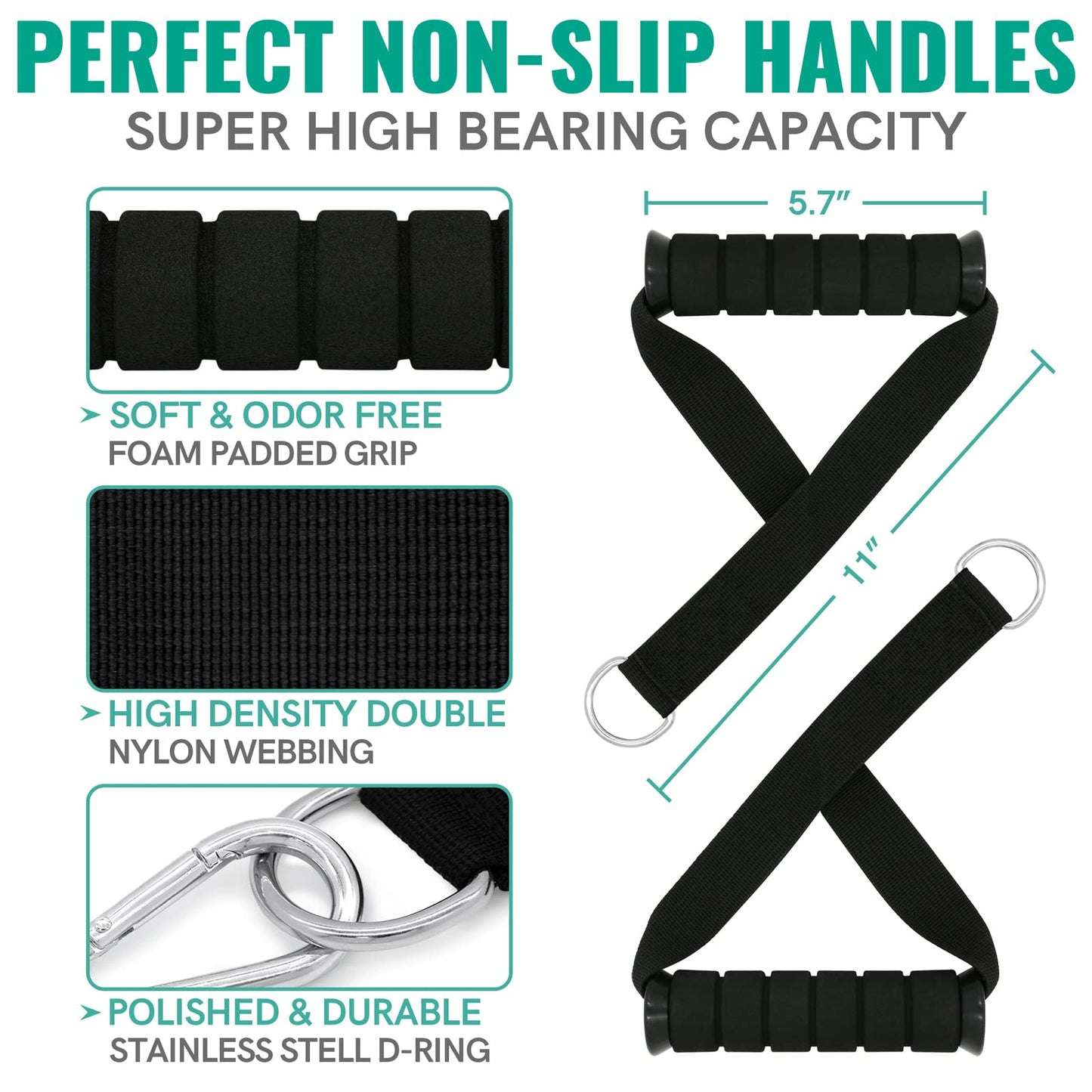 Aihoye Resistance Bands for Working Out, Exercise Bands with Handles, Stretch Bands for Exercise, Workout Bands with Door Anchors for Physical Therapy & Strength Training