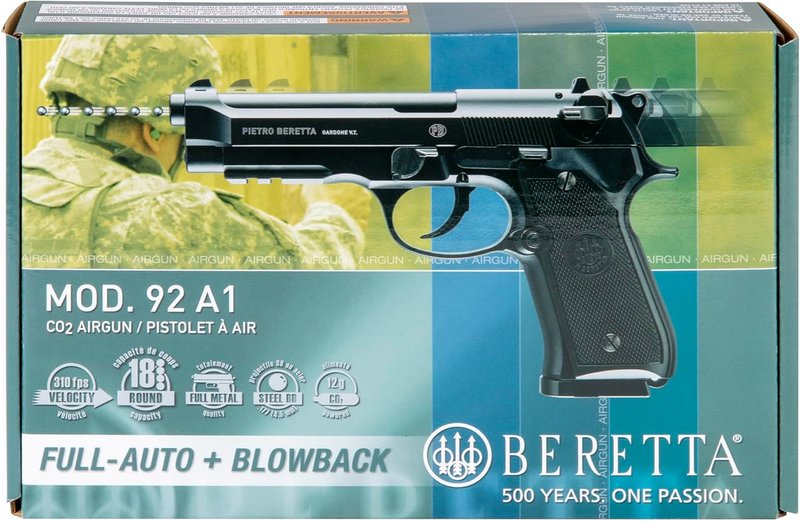 Umarex Beretta M92 A1 Blowback .177 Caliber BB Gun Pistol - Full-Auto Action