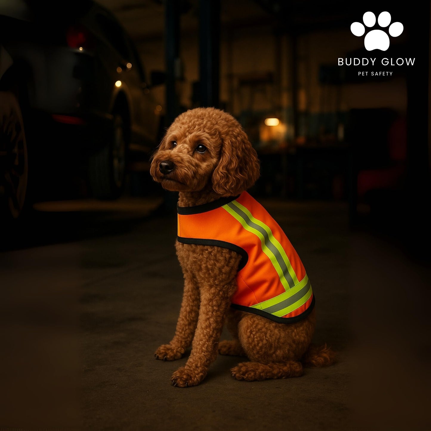 Reflective Dog Vest. Hi Visibility Blaze Orange Hunting Safety Vest Adjustable, Lightweight for Outdoor use - Hiking, Walking & Hunting. Water Resistant for Toy and Tiny Breeds (X-Small)