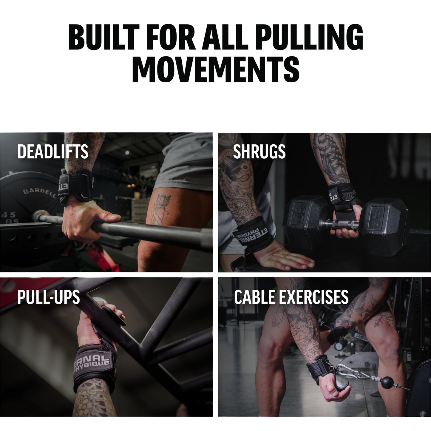 Weight Lifting Hooks (Pair) with D-Ring & Bag, Extra Strong- for Deadlifts, Pull Ups, Rows & Shrugs | Perfect Grip Support with Our Gym Hooks | Reinforced Wrist Straps For Weightlifting, Pull up Grips