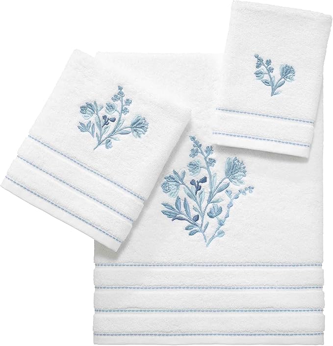Izod - Fingertip Towels, Soft & Absorbent Cotton, Floral Bathroom Decor