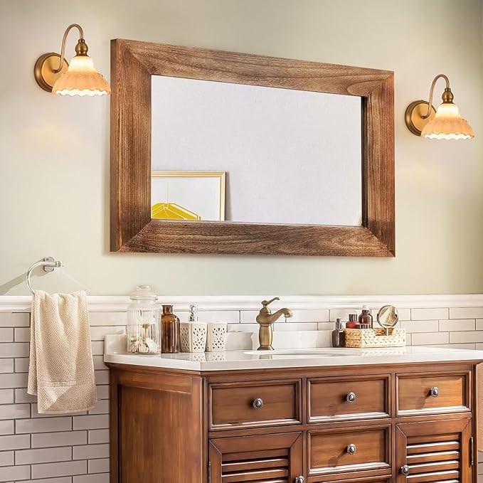 Modern Wall Sconce Bedside Wall Lamp White Vintage Glass Bedroom Light Fixtures in Door Lighting Fixture for Bathroom Living Room Hallway Corridor