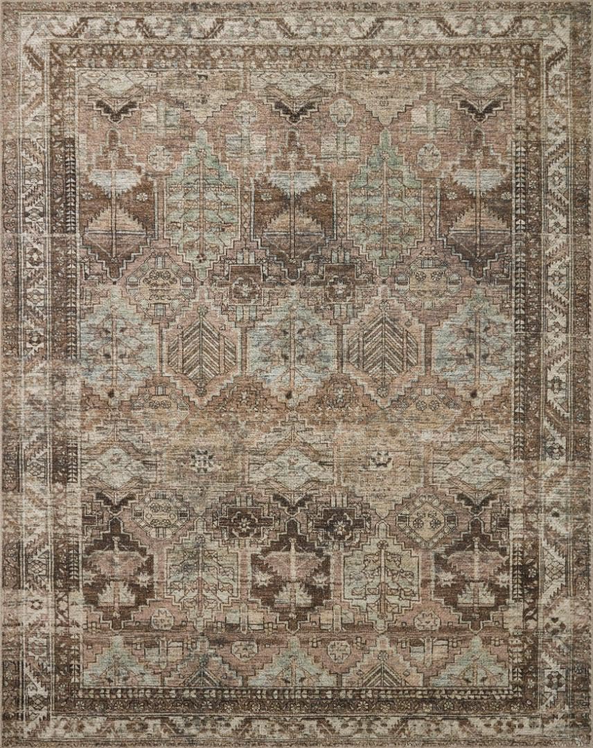Loloi Amber Lewis Billie Collection, Clay & Sage 10'-0" x 14'-0" Area Rug – Antique & Distressed Accent Rugs for Living Room, Bedroom, Entryway & Hallway, No Shed High Traffic Area Home Decor Rug