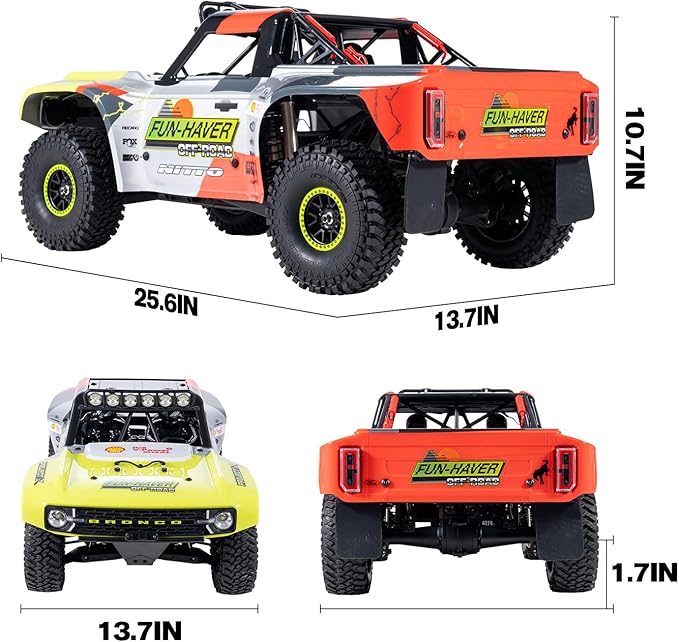 FMS 1/7 Ford Bronco U4 RTR EB RC Truck Hobby RC Crawler with Brushless Motor &amp ESC Remote-Controlled Lighting Up to 80km/h Speed (2025)
