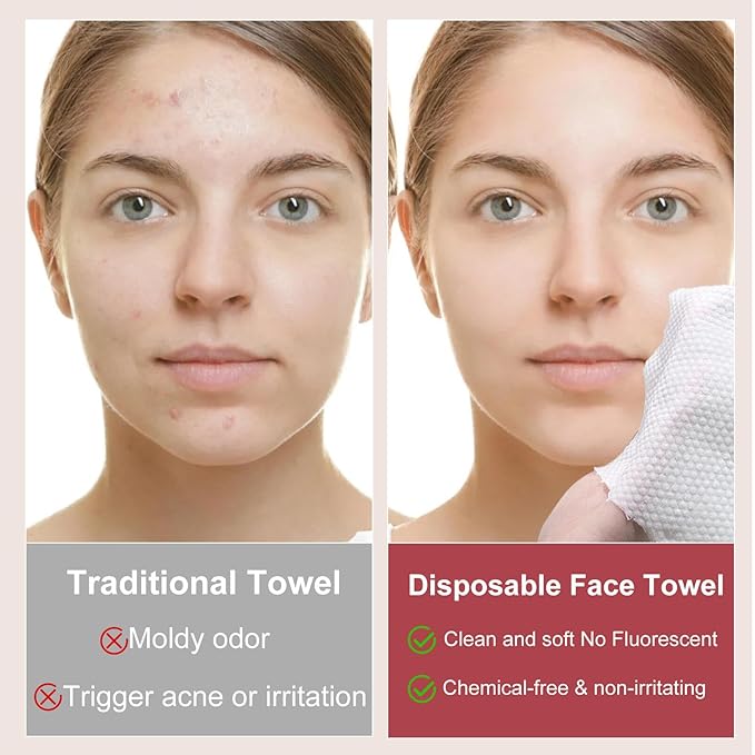 Disposable Towels for Face Hang Over the Door or on Wall, 300 ct, 2 Pack