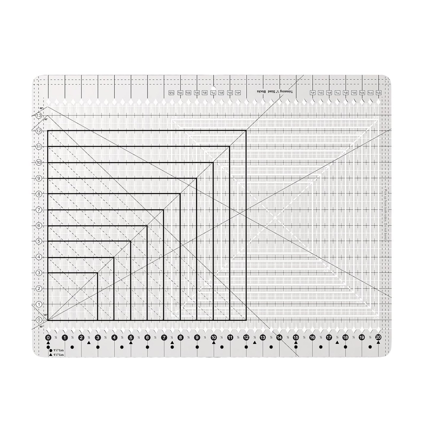 Slotted Quilting Ruler 17-3/4in x 22in - Ruler for Quilting with Laser-Cut Acrylic Template, Professional Quilting Rulers Kit for Long Arm Sewing & Crafting