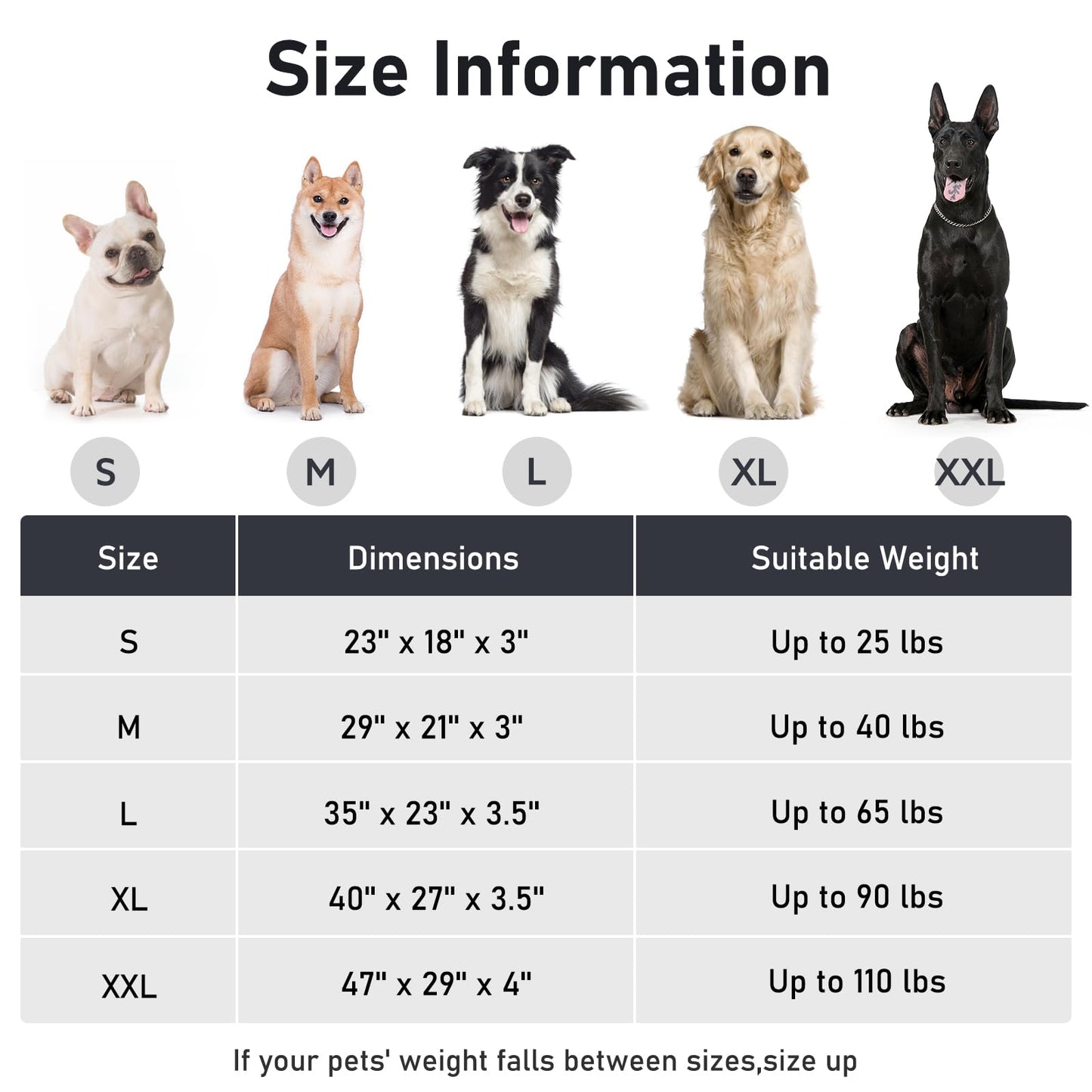 FURTIME Washable Dog Bed Large Sized Dogs, Deluxe Dog Crate Beds Comfy Fluffy Kennel Pad Anti-Slip Pet Sleeping Mat, Machine Washable Dogs Pillow, 35"x23"x3.5", Gray