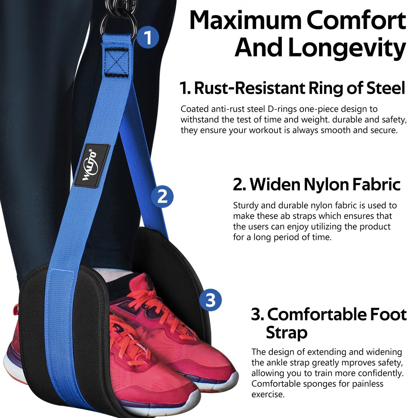 Pull Up Assistance Bands, Heavy Duty Resistance Bands for Pull Up Bar, Pull Up Assist Band with Feet Rest, Pull Up Assist Band Strength Training Workout Equipment, Height Adjustable