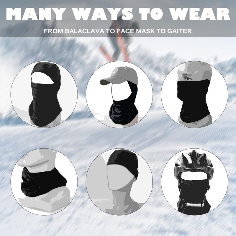 Achiou Ski Mask Balaclava Shiesty, Motorcycle Summer Ice Silk Thin Breathable UV Protection for Men Women