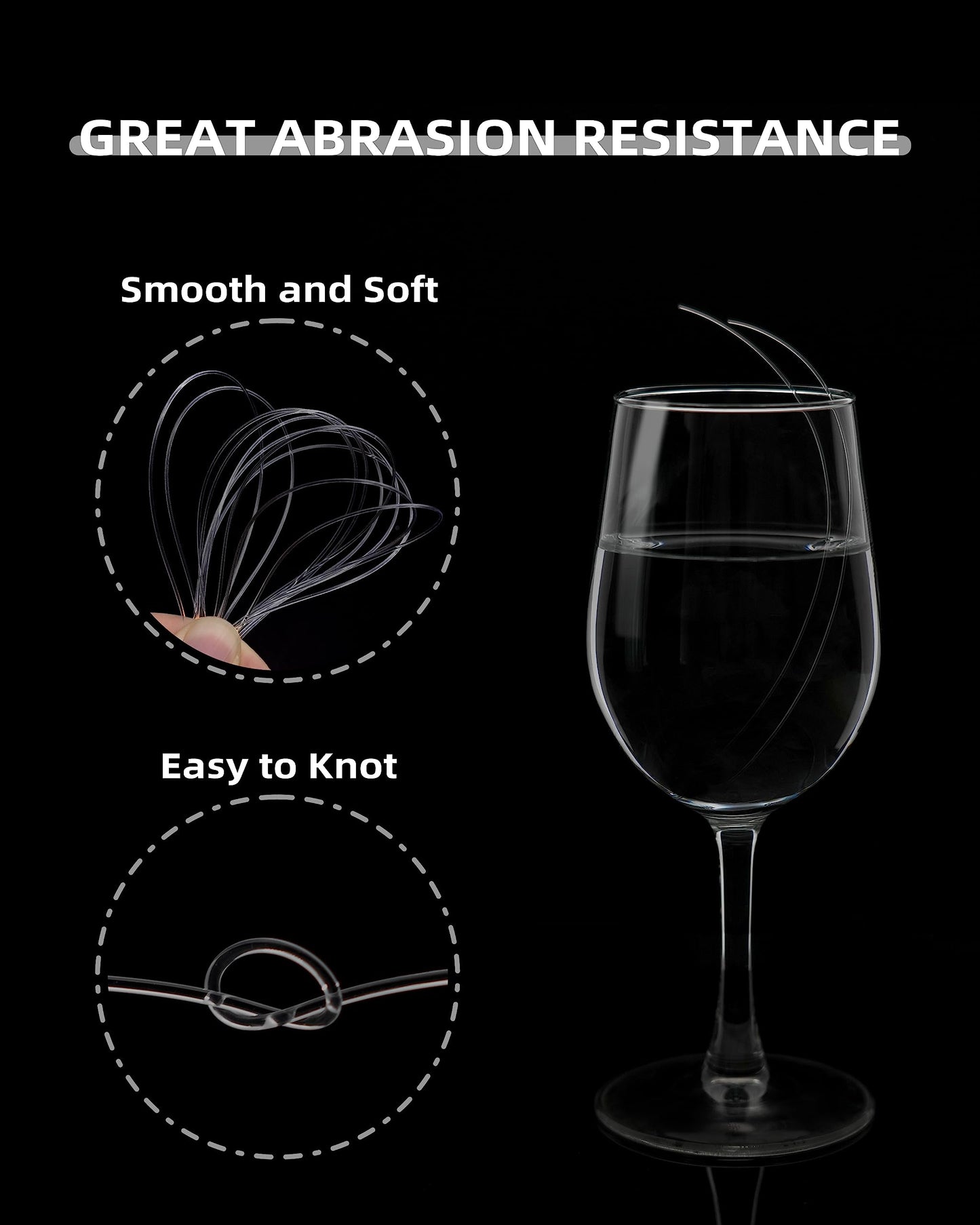 BLUEWING Monofilament Fishing Line Dia. 0.6mm 50 lbs 3000 Yards Invisible Thin Diameter Mono Fish Wire String, Gray