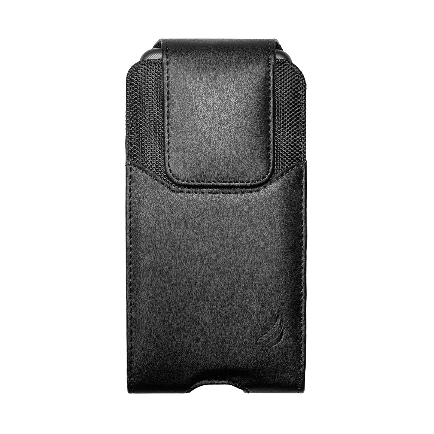 Eaglecell Leather Cellphone Holster for iPhone 13/14/15/16/17 Pro Max/Plus,Samsung Galaxy A15 A16 A17 S23 S24 S25 Plus,TCL 40 50 60 XE XL-Vertical Case Waist Carrying Pouch with Belt Clip/Loops, Black