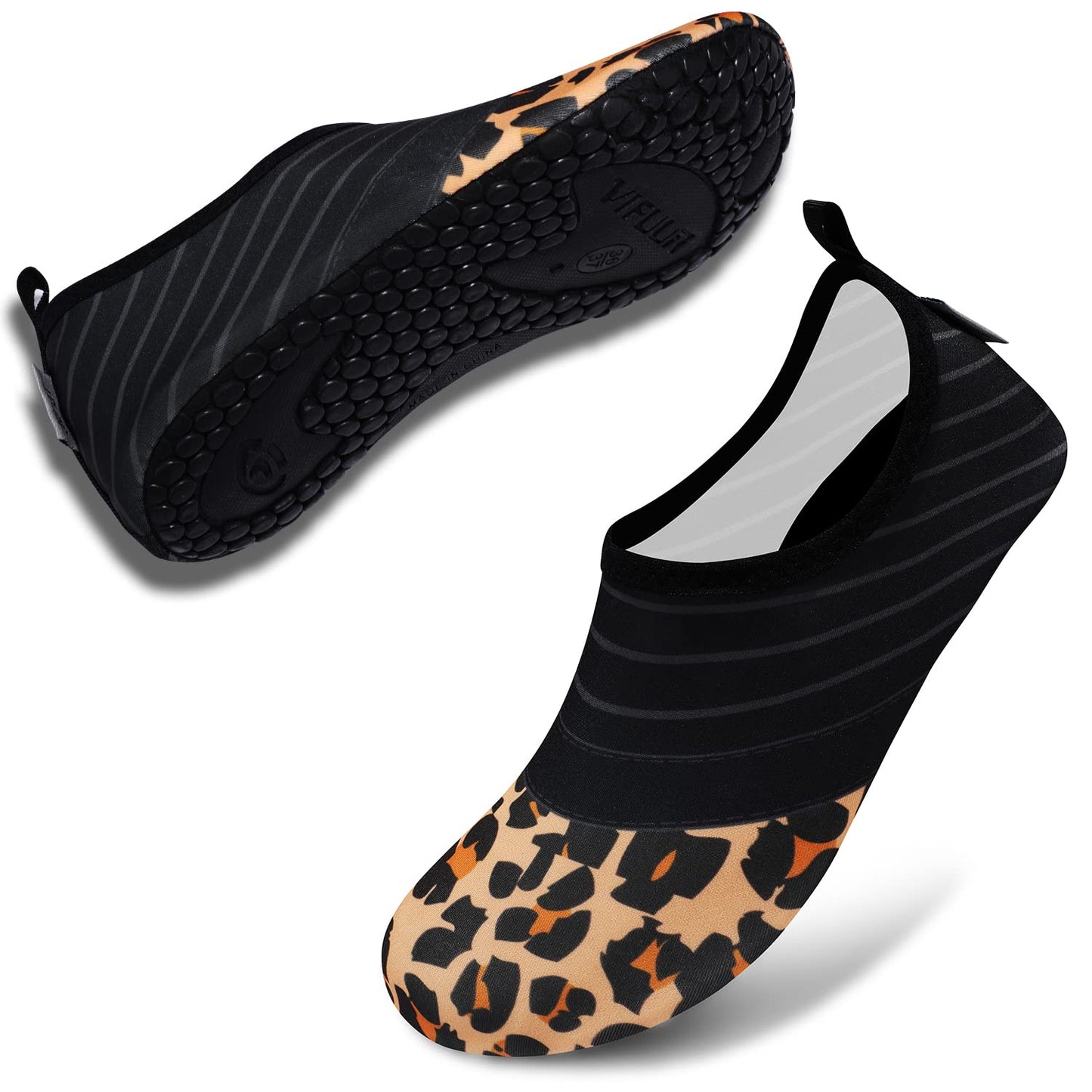 VIFUUR Water Sports Unisex Shoes Splice Orange Leopard - 7.5-8.5 W US / 6-7 M US (38-39)