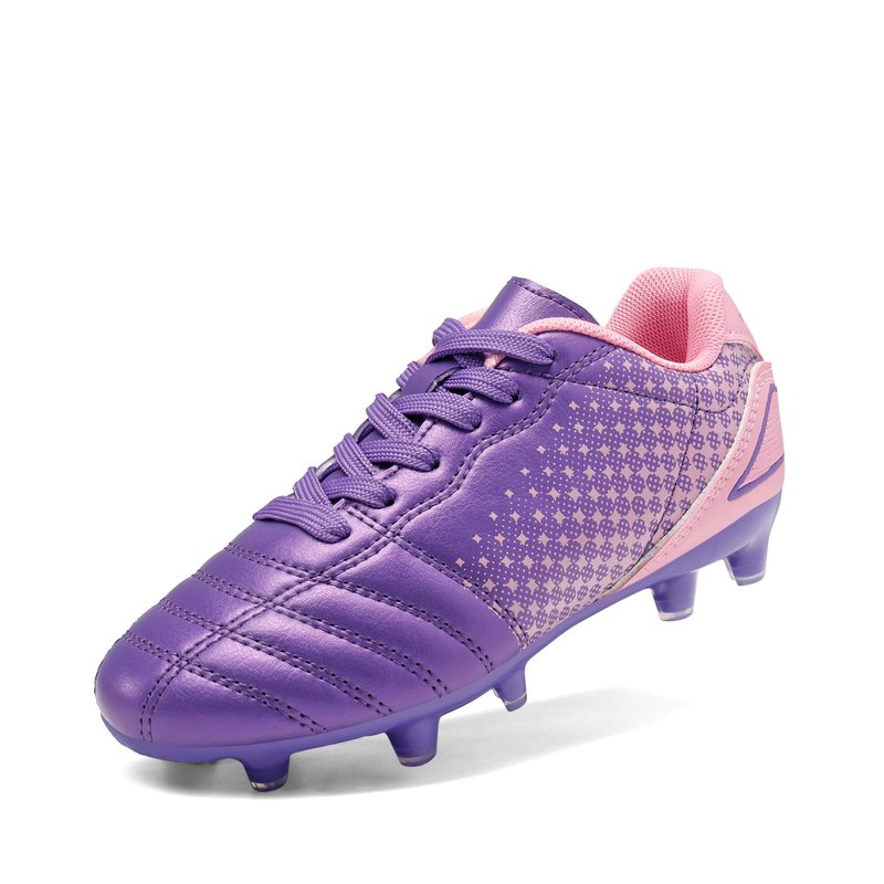 DREAM PAIRS Boys Girls Outdoor Sport Football Shoes Soccer Cleats for Little/Big Kid,Size 13 Little Kid,Light/Purple/Pink,SUPERFLIGHT-1K