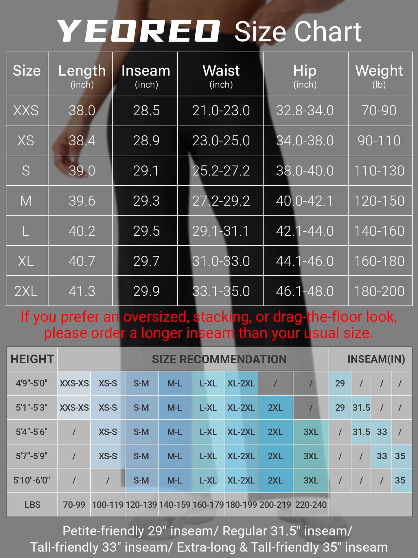 YEOREO Workout Leggings Womens No Front Seam Straight Leggings 29" High Waist Buttery Eddiy Gym Yoga Pants Dark Green L