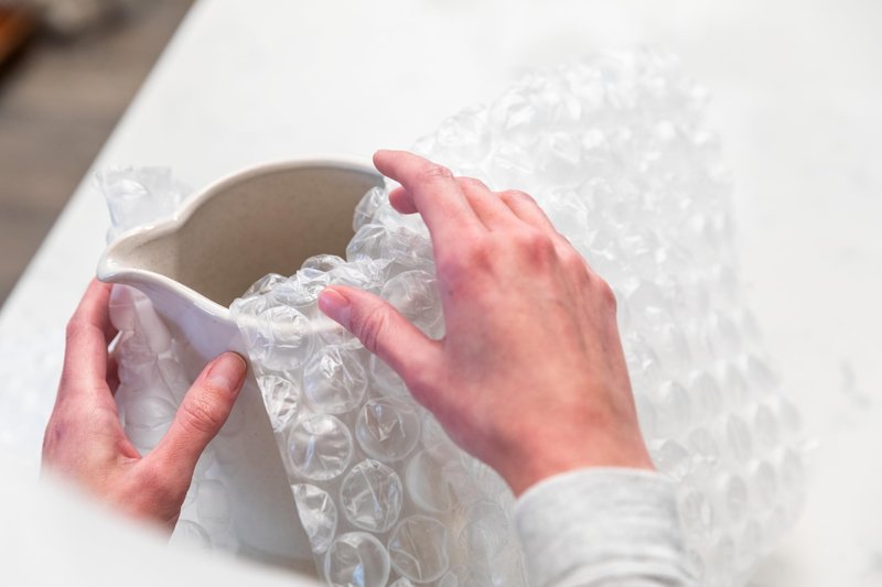 Duck Max Strength Bubble Cushioning Wrap for Moving & Shipping, 15 FT, Large Bubble Packing Wrap for Heavy Duty Protection Packaging Boxes, Clear Bubble Roll Moving Supplies, Perforated Every 12 IN