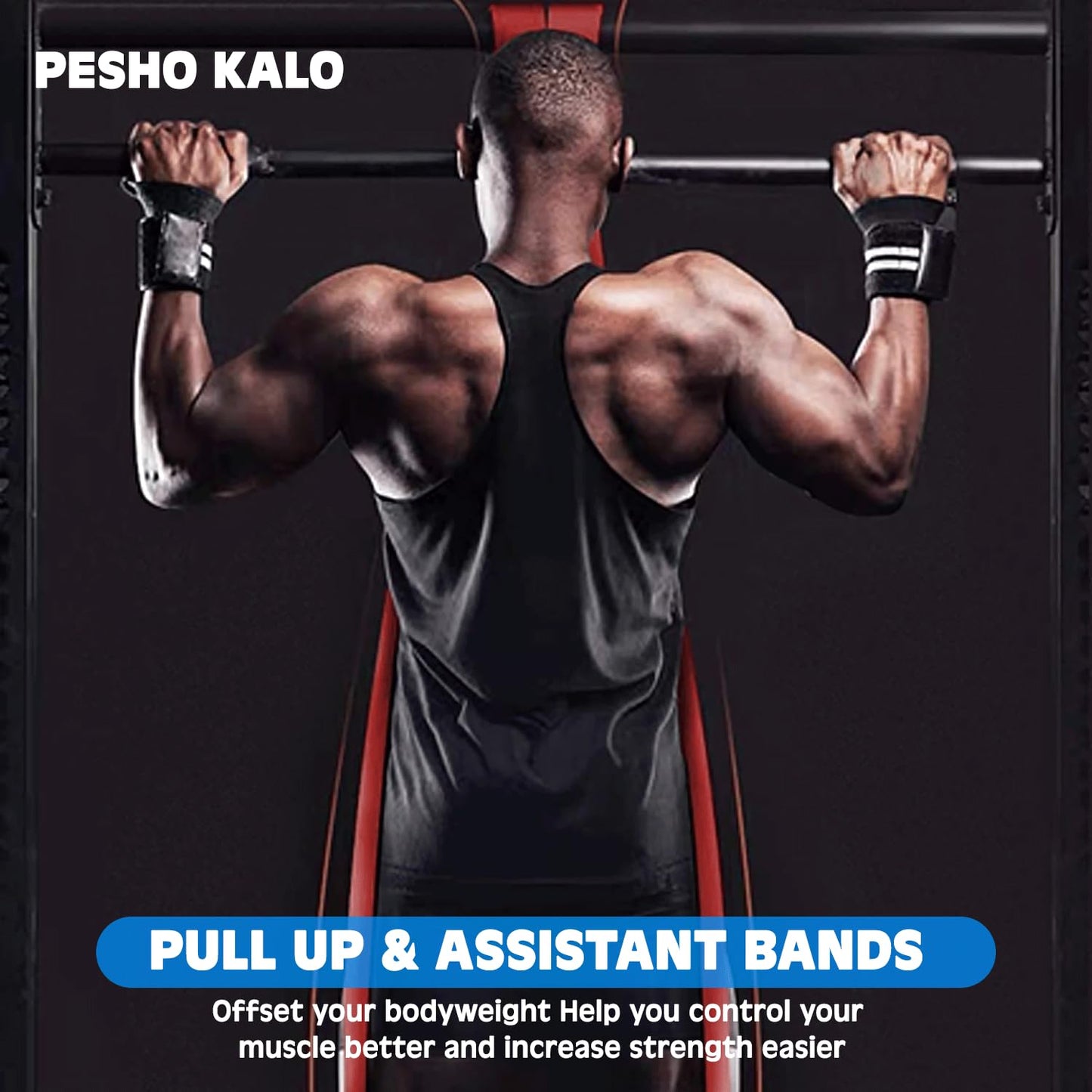 Pull Up Bands, Resistance Bands, Exercise Workout Bands for Working Out, Pull Up Assistance Bands Set for Men & Women, Body Stretching, Physical Therapy, Muscle Training
