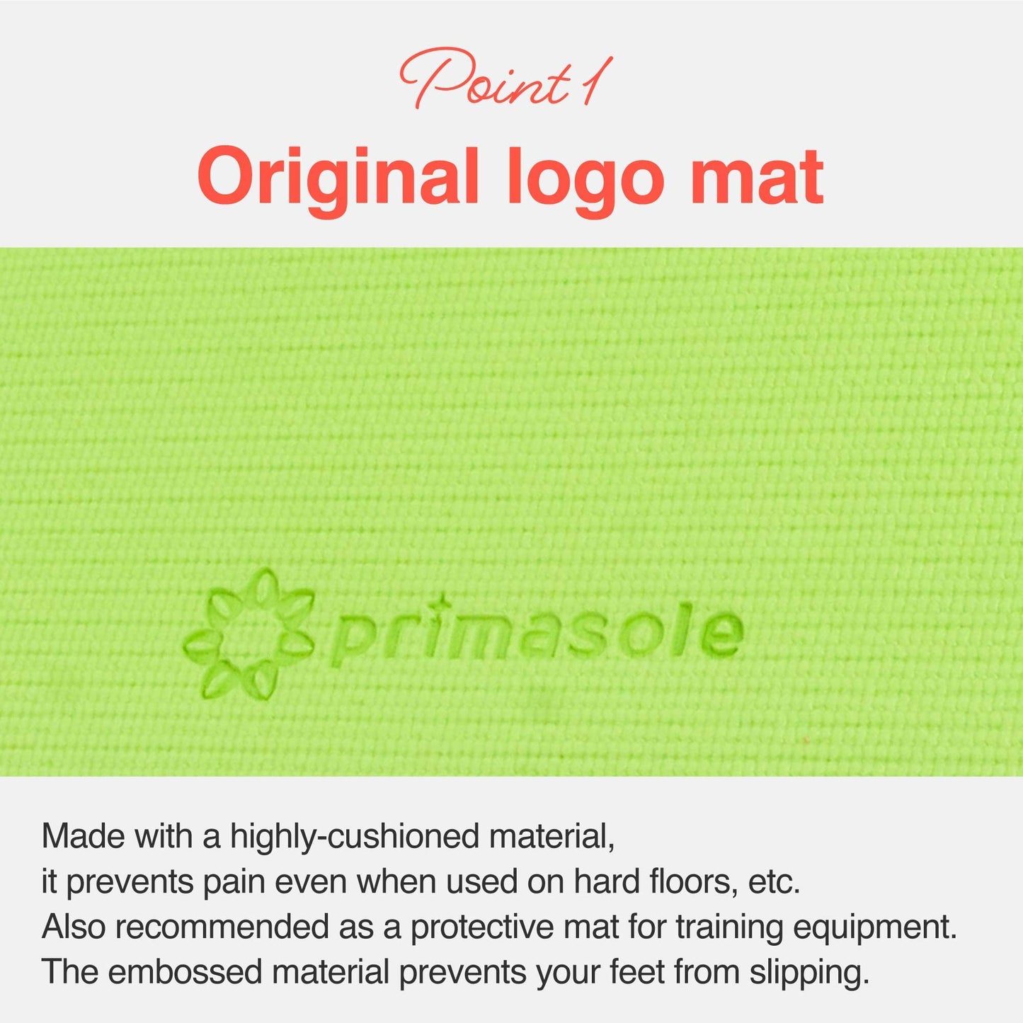 PrimasoleLight Green‌ Non Toxic Yoga Mat with Poses - 68"Lx24"Wx1/4 Inch Non-Slip Workout Mats for Home, At Home Workout Mat with Carry Strap for Yoga Pilates PSS91NH044NA