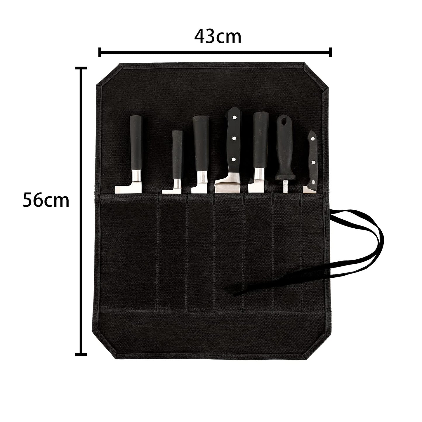 HERSENT Knife Roll,Chef’s Knife Roll Case,Knife Bag,Waxed Canvas Cutlery Knives Holders,Home Kitchen Cooking Tools And Utensils Wrap Bag Wallet,Multi-Purpose Brush Roll Bag,Travel Tool Roll Pouch