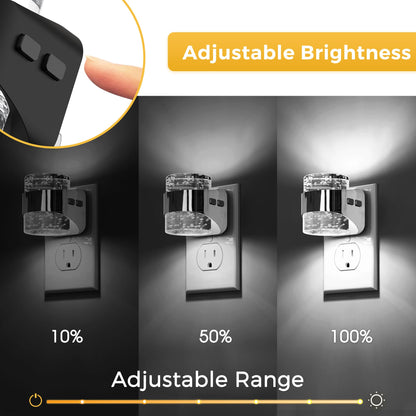 L LOHAS LED Night Light, Bubble Night Lights Plug into Wall,2 Pack 3000K/4000k/5000K Adjustable Color Temperature Night Light,Dimmable Nightlights with Dusk to Dawn Sensor for Rooms Bathroom Hallway
