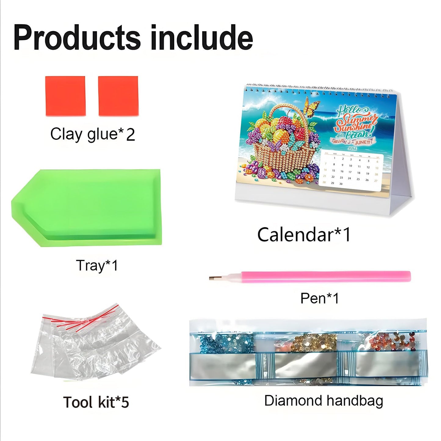 ILYUFO 2026 Diamond Painting Calendar, Diamond Art Kits for Adults, Ideal Desktop Ornaments & Thoughtful Female Gifts (Butterfly and Flower)