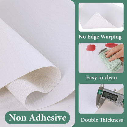 Shelf Liners for Kitchen Cabinets 17in x 30FT, Non Adhesive Cabinet Liner Strong Non-Slip Golden Leaf Drawer Liner, Easy to Clean for Shelf, Cabinet with Knife and Tape Measure