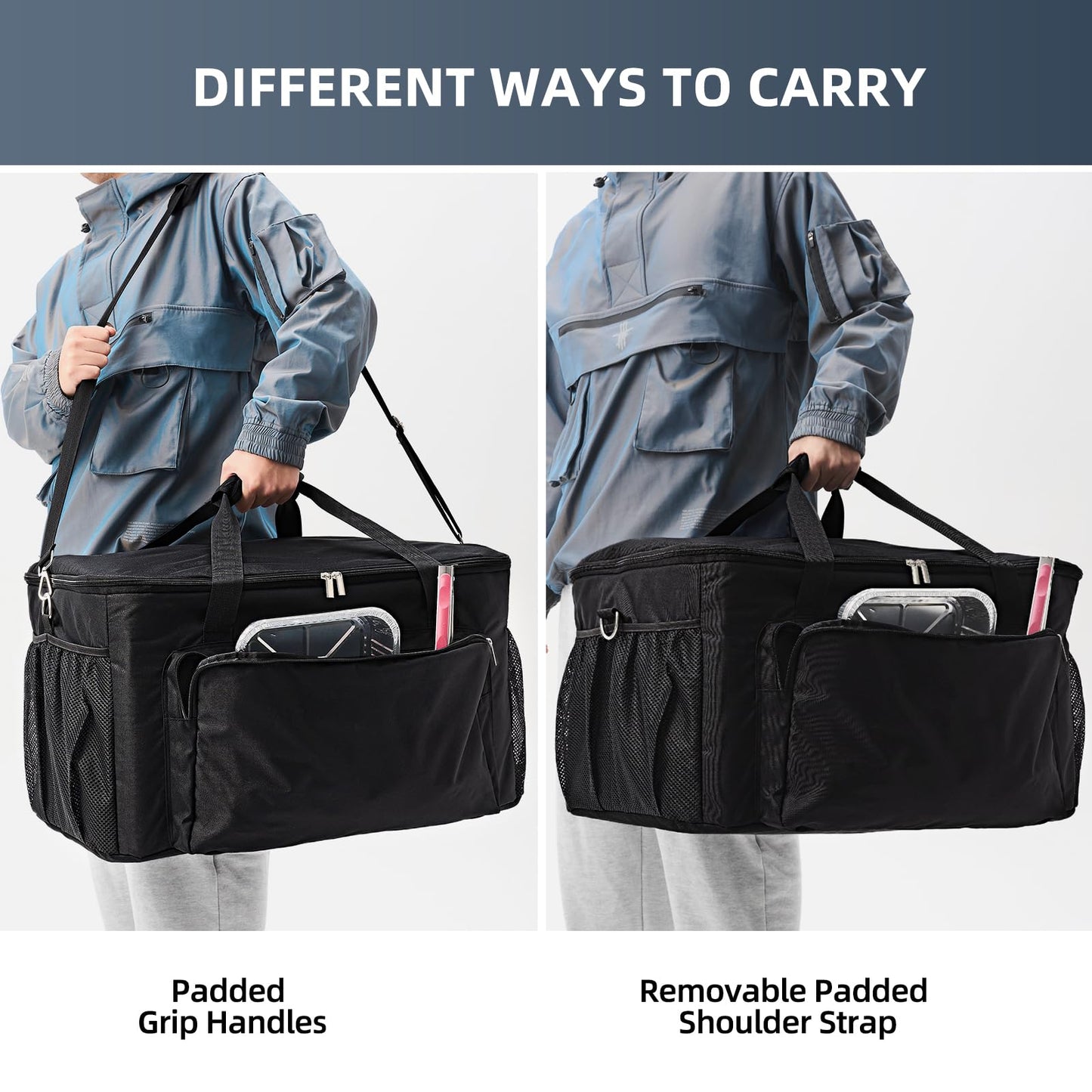 Carry Bag for Ninja Woodfire Pro XL Outdoor Grill, Accessories for Ninja Wood Fire Smoker Grill OG900/800 Series, Padded Carrying Case with Muti-Pockets and Shoulder Straps, Water-Resistant (Bag Only)