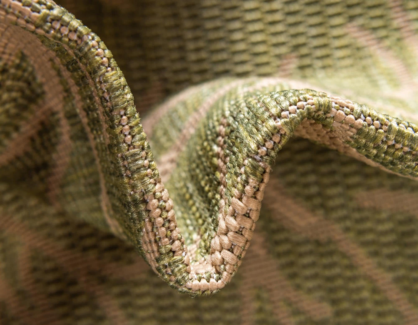 Unique Loom Outdoor Botanical Collection Area Rug - Branch (5' 1" x 8' Rectangle, Light Green/ Beige)