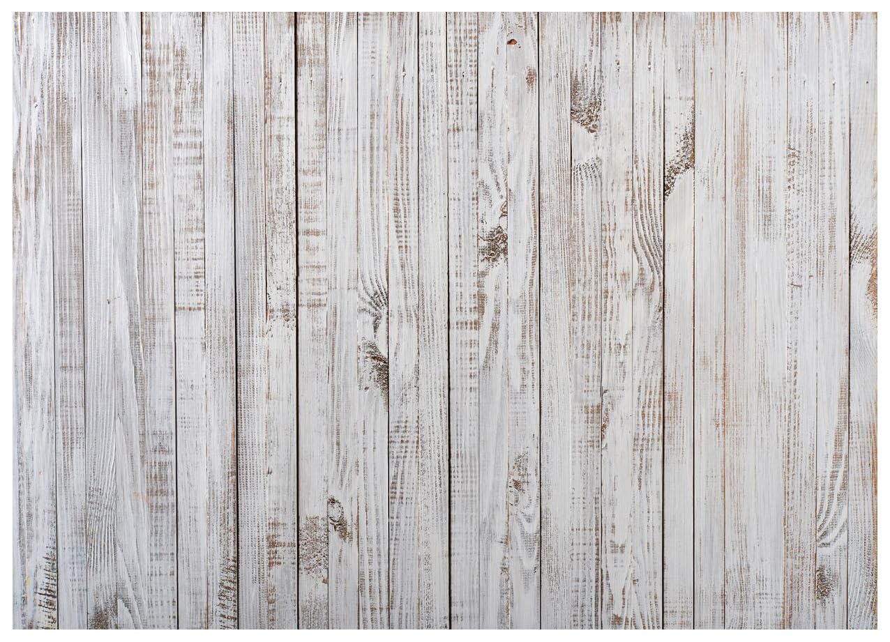 WOLADA 7x5FT Vintage Wood Backdrop Retro Rustic White Gray Wooden Floor Backdrops for Photography Kids Adult Photo Booth Video Shoot Vinyl Studio Prop 11890