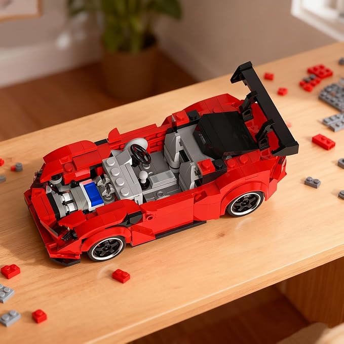 GT86 Building Blocks Car Toys Set 417 Pieces 1:32 Scale Model Speed Car with Display Case Builting Bricks Toy Kit for Teenagers &amp Adults People for Ages 14+ for BrithdaysChristmas