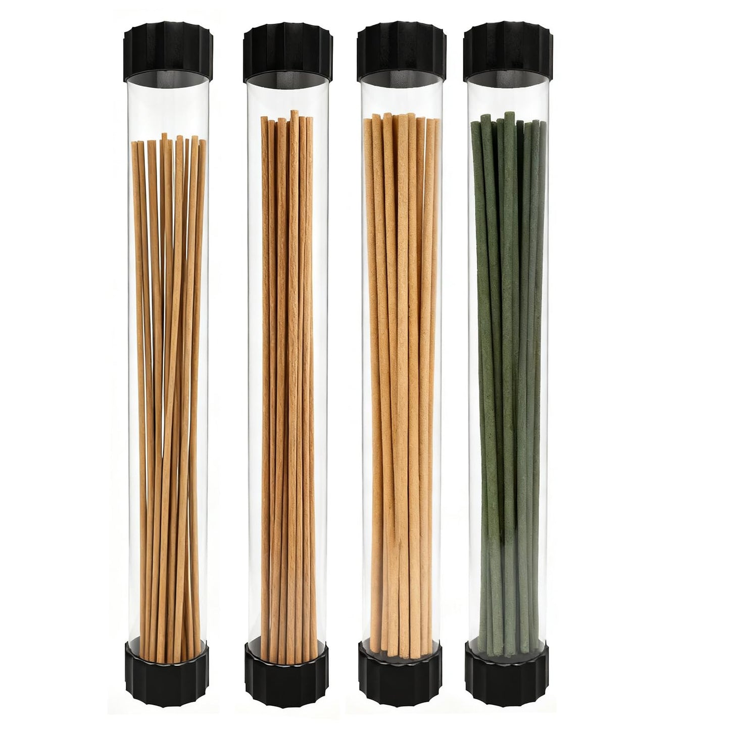 GGOUTPY Clear Plastic Mailing Tubes, 8 Pack 1.4x15.35 Inches Poster Tubes with Caps for Blueprints, Incense Sticks, Artwork&Documents