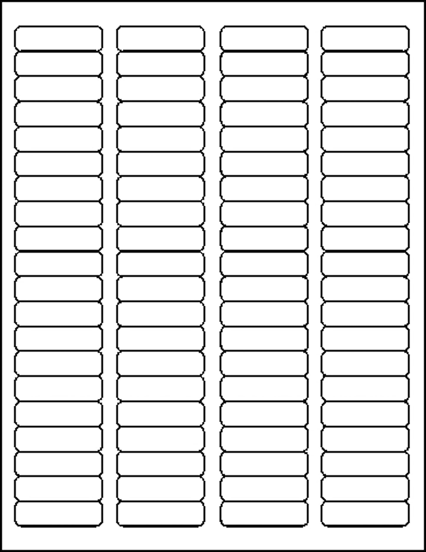 Printable Labels for Mailing - Laser/Ink Jet Compatible Shipping Address Return Labels, 80 per Sheet, 1/2 x 1-3/4", Box of 250 Pages/20000 Labels, White