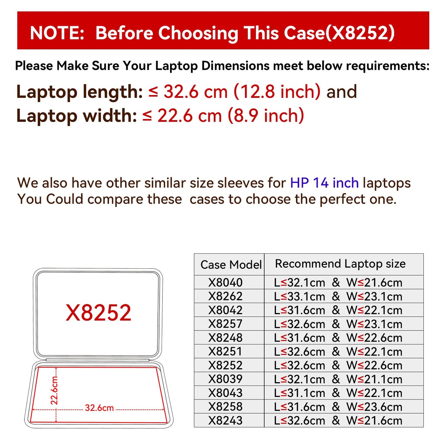 Smatree Hard EVA Protective Sleeve Case Compatible for 14 inch HP Laptop 14-dq0040nr/14t-dq300/14t-dq500/14-fq2097nr, Stream 14, HP 240 G8 Laptop (X8252)
