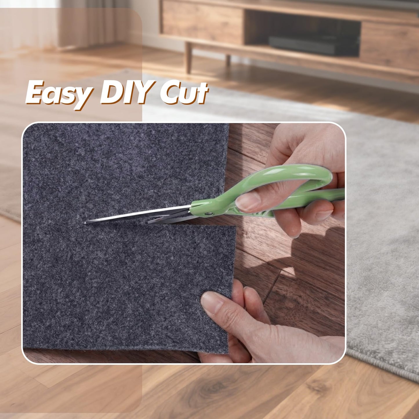 TravLand Non-Slip Rug Pad 5' x 7' – Felt & Rubber Underlay in Dark Gray, Waterproof & Grippy for Hardwood, Tile, Laminate Floors, Prevents Slipping & Bunching