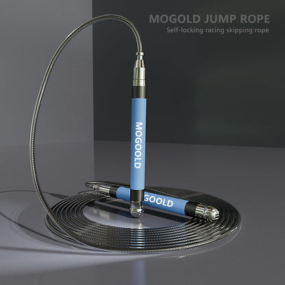 2-in-1 Speed Rope: 2mm for Boxing/MMA & 3mm for CrossFit - Tool-Free Adjustable Cable System with Dual Bearings - Sweatproof Hybrid Grip for High-Intensity Training