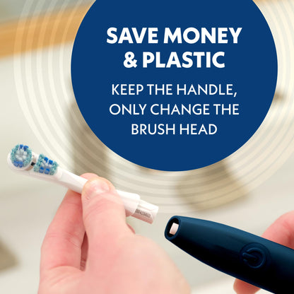 Spinbrush Smart Clean Battery Powered Electric Toothbrush for Adults with Dual Action Head, Pacer & Timer, Champagne, Soft Bristles, 1 Count