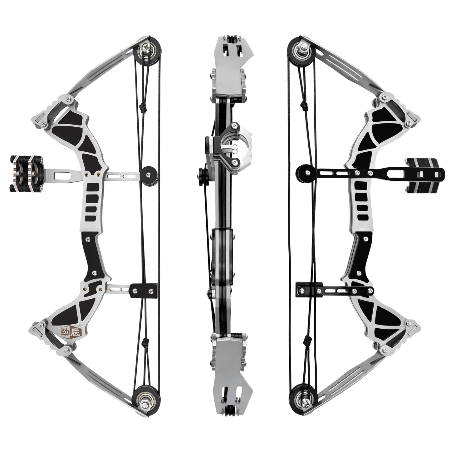 Mini Archery Bow Set Mini Compound Bow Mini Hunting Bow Metal Material Archery RH/LH for Hunting Shooting Practice Archery Fun Games (Style 6)