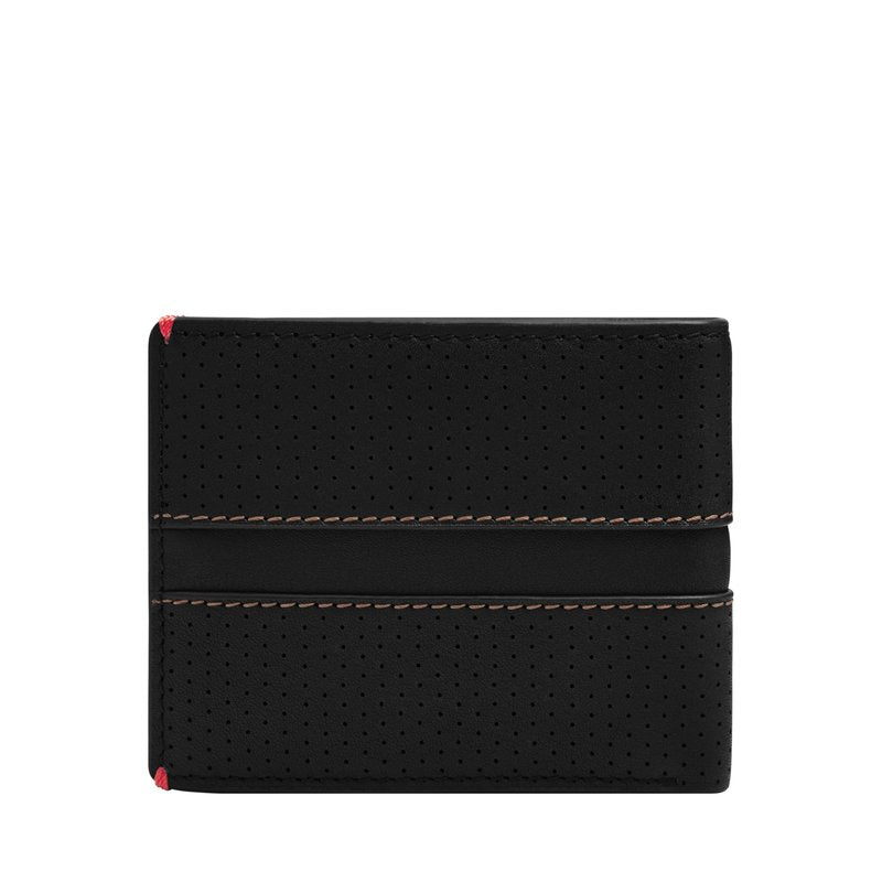 Fossil Men's Sport Tourer Leather Bifold Flip ID Wallet; Slim Wallet for Men, Black
