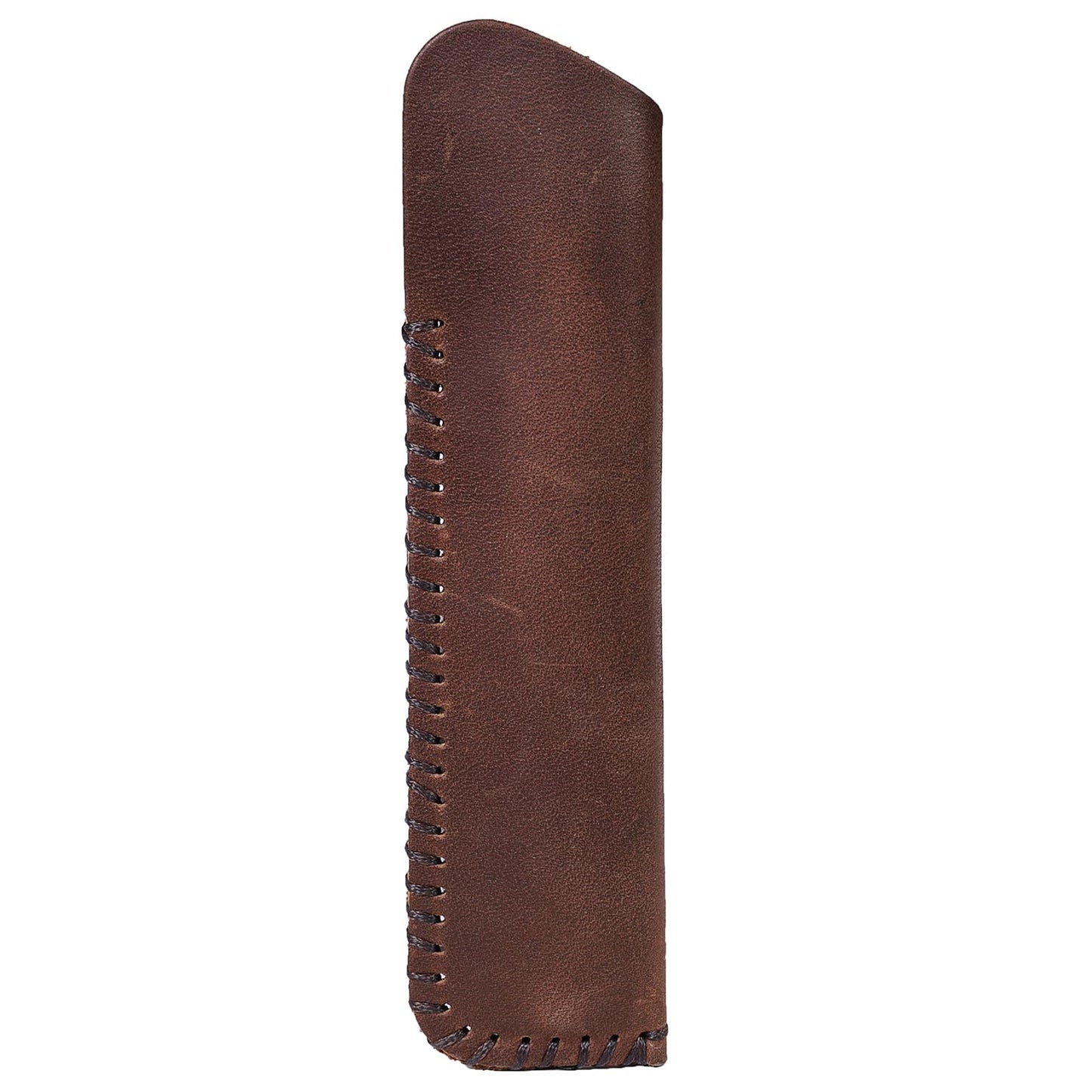 Handmade Genuine Leather Double Pen Case Fountain Pen Sleeve Holder Pouch Cover Vintage (Coffee)
