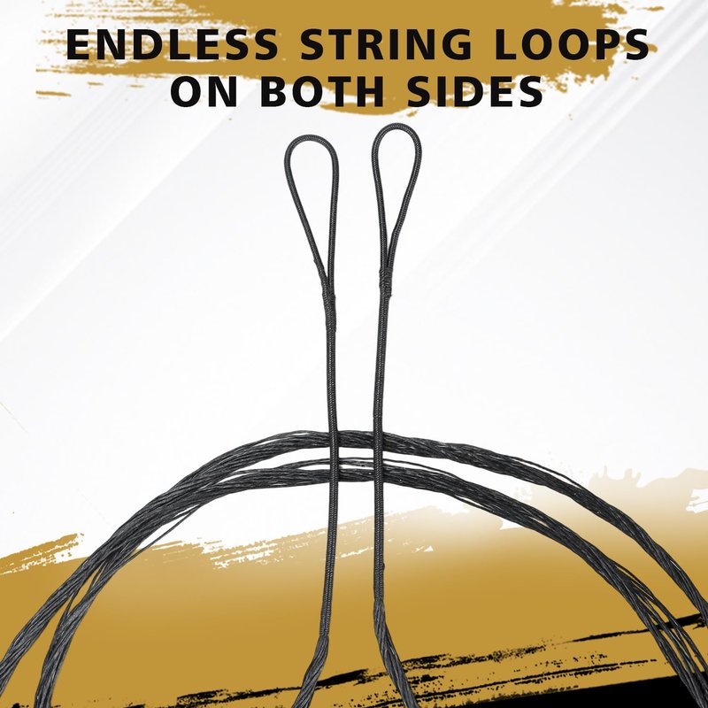 LWANO B55 Bow String,Replacement for Archery Recurve Traditional & Longbow Bowstring,12/14/16 Strands 48-70in,2 Brass Nocks Included (16 Strands (Recommended up to 65 lb), AMO 62"(Actual Length 58"))