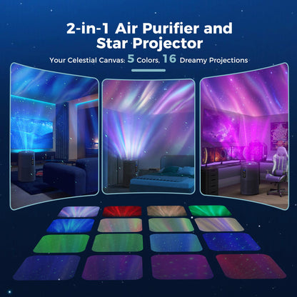 AROEVE Air Purifiers for Bedroom Air Purifier With Aromatherapy Function For Pet Smoke Pollen Dander Hair Smell 20dB Air Cleaner For Bedroom Office Living Room, MK06- Black(Available for California)