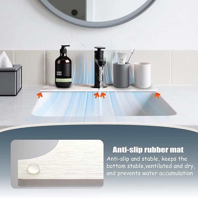 Stargaz Faucet Mat For Kitchen Sink，Sink stone quick dry around faucet