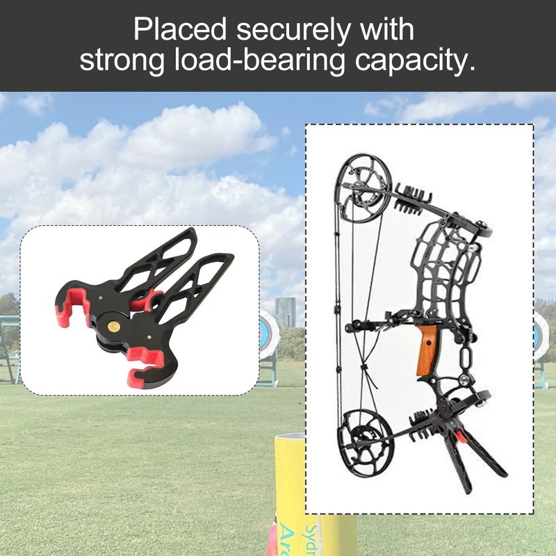 KURUGEILI Archery Bow Stand Folding Bow Stands Bow Jack Limbs Clamp Kickstand for Compound Bow Hunting Accessories