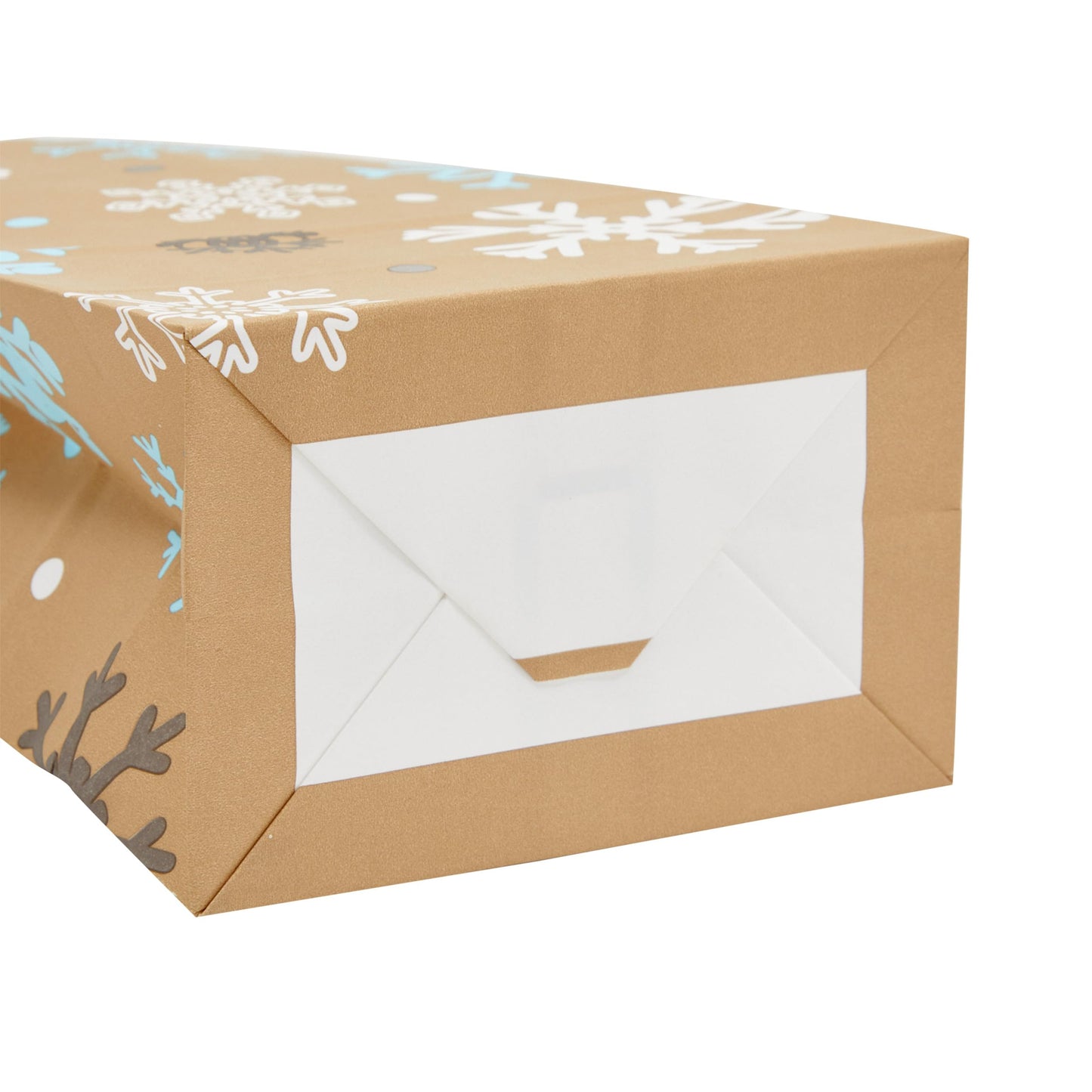 Juvale Paper Winter Gift Bags - 36 Count, 5.15 x 3.2 x 8.5 In, Red & White Snowflake - Reinforced Tear-Resistant Bottom - Snowflake Party Favor & Treat Bags for Snacks & Treats
