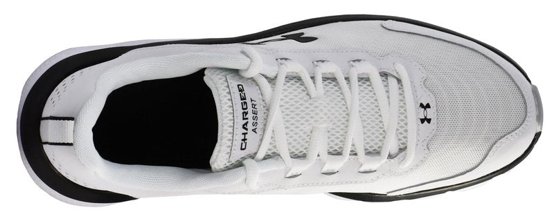 Under Armour Mens Charged Assert 9 Marble Running Shoe, White(101 Black, 8 US