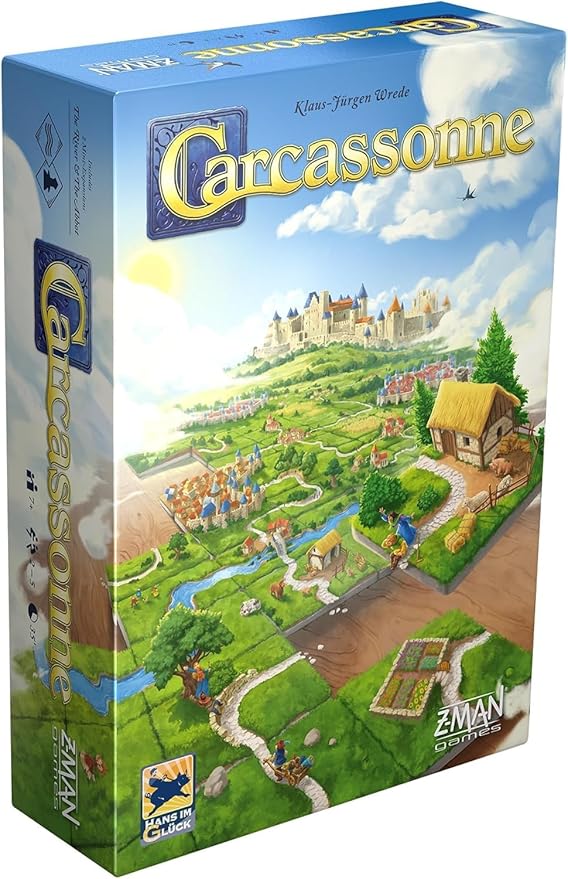 Asmodee Carcassonne Board Game - Classic Tile-Laying Strategy Game Family Fun Medieval Adventure for Kids &amp Adults Ages 7+ 2-5 Players 35 Minute Playtime