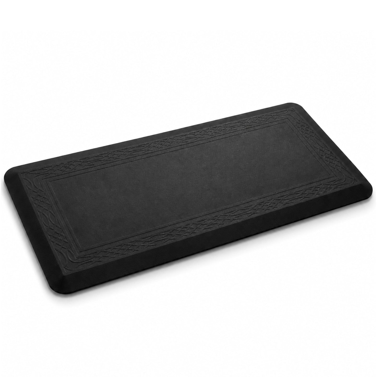 24 x 60 Inch Extra Support Anti Fatigue Comfort Kitchen Mat, Waterproof Long Kitchen Runner, Non-Slip Standing Desk Mat, Commercial Pads for Offices, Home, Garages (Bordeaux Black, 24'' x 60'')