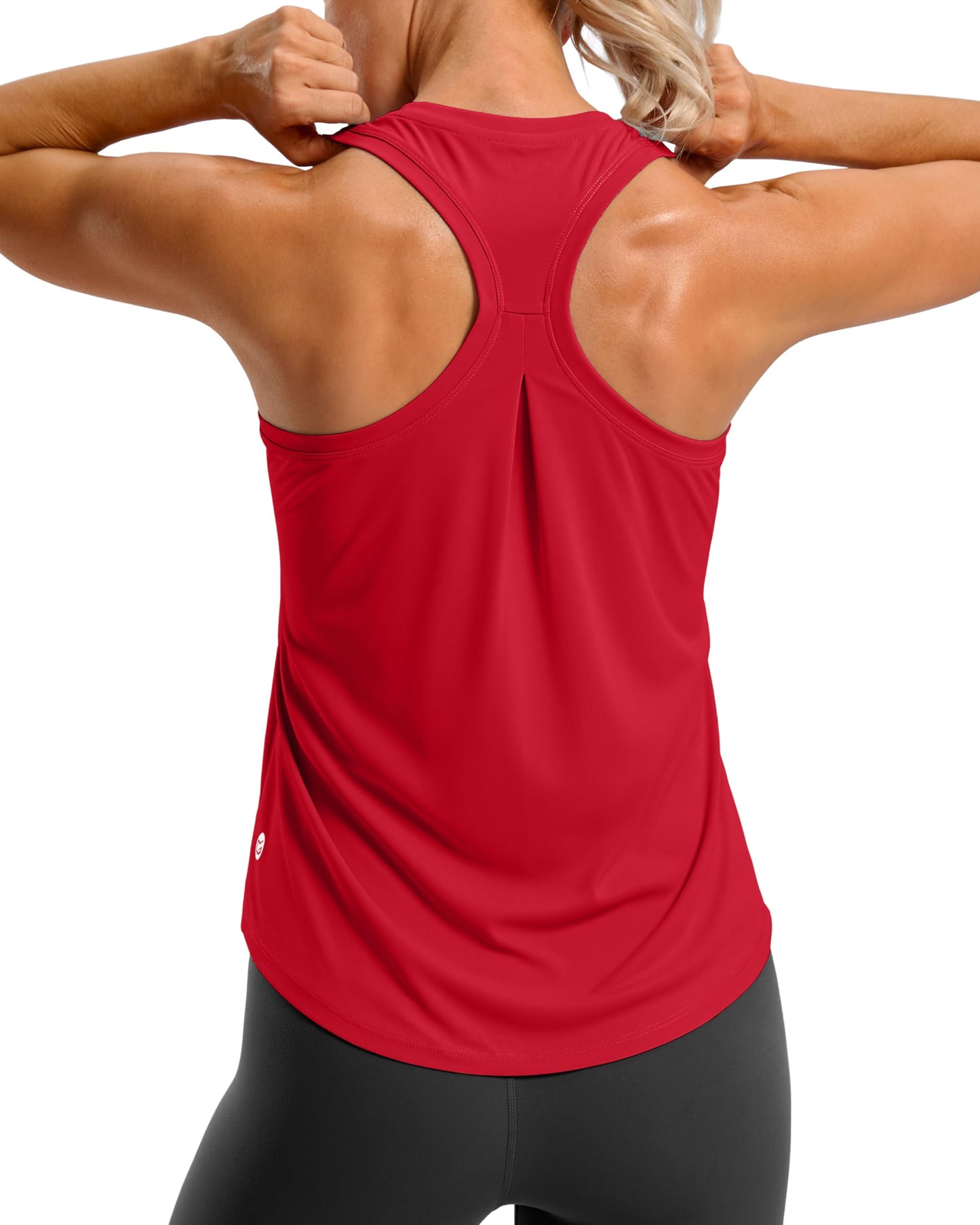 G Gradual Women's Workout Tank Tops Racerback Athletic Yoga Tops Loose Fit Sleeveless Running Gym Sports Shirts for Women(Red,XXL)