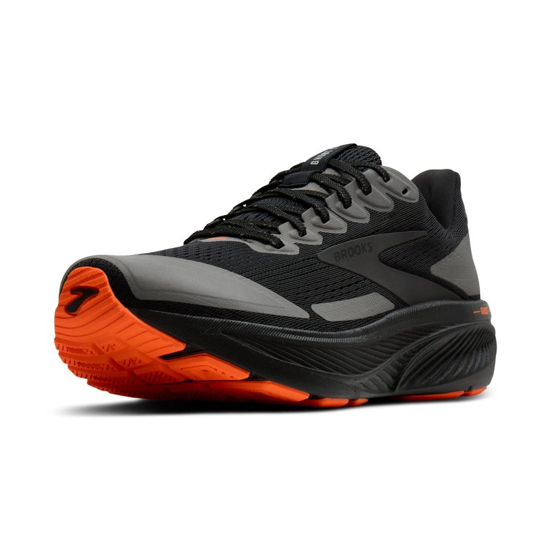 Brooks Men’s Ghost 17 Neutral Running Shoe - Black/Orange - 10.5 Medium