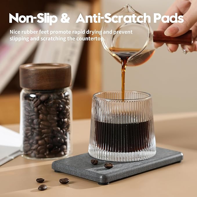 3PCS Water Absorbing Soap Dish Sponge Holder, Diatomite Stone Drying Tray Mat