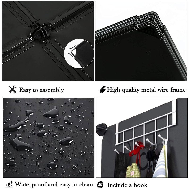 AWTATOS Closet Organizer, 8 Cube Closet Organizers and Storage, Closet Storage Shelves, Clothes Storage Organizers for Closet Bedroom Living Room Office Black